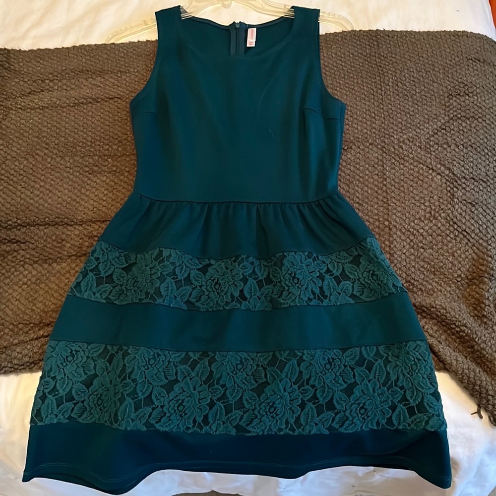 Xhilaration Emerald Green Dress - Lightly Worn